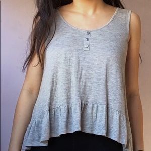 Flowy Cropped Tank with Low Back
